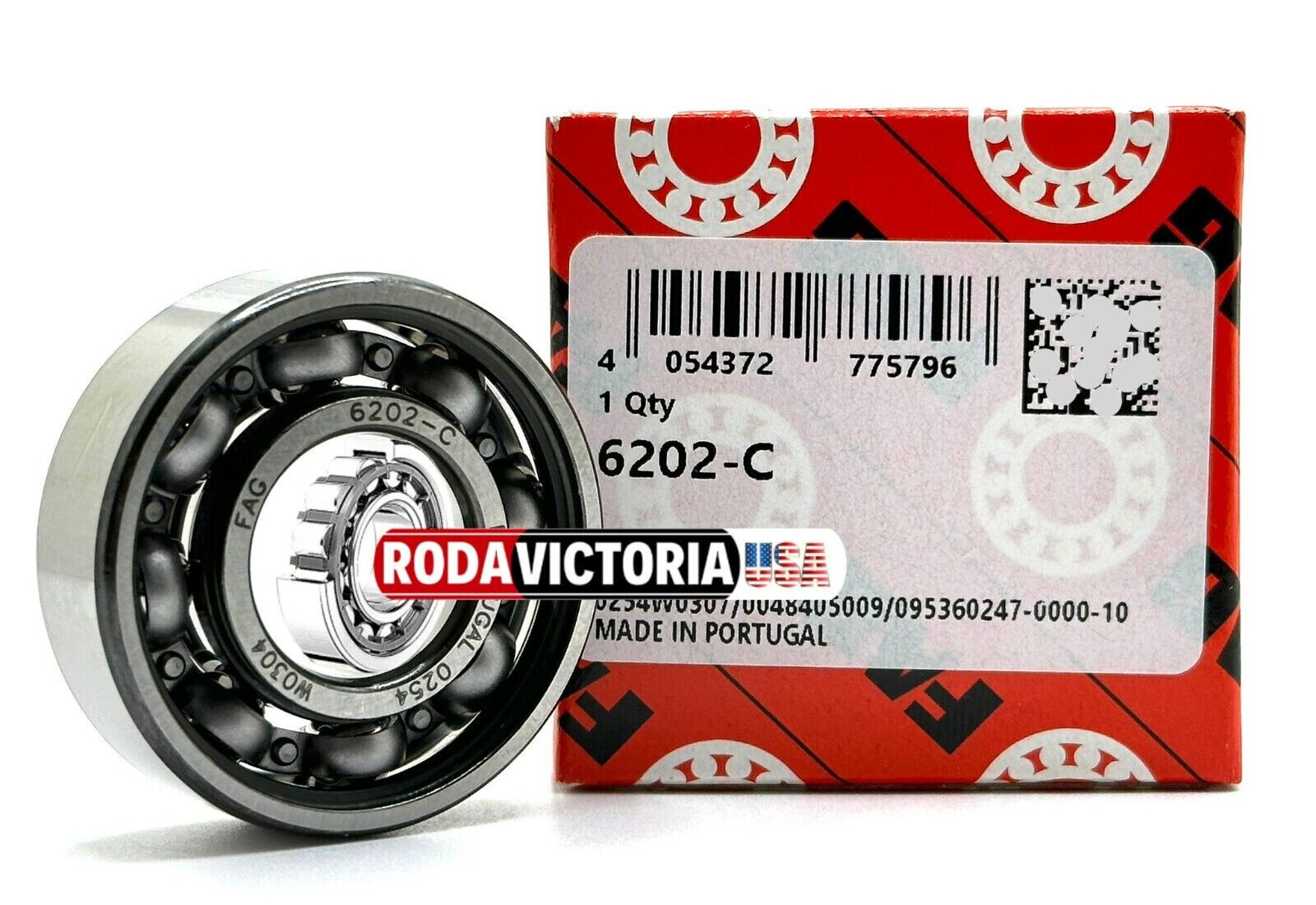 FAG 6202 C3 DEEP GROOVE BALL BEARING, OPEN TYPE, NO SEALS 15x35x11