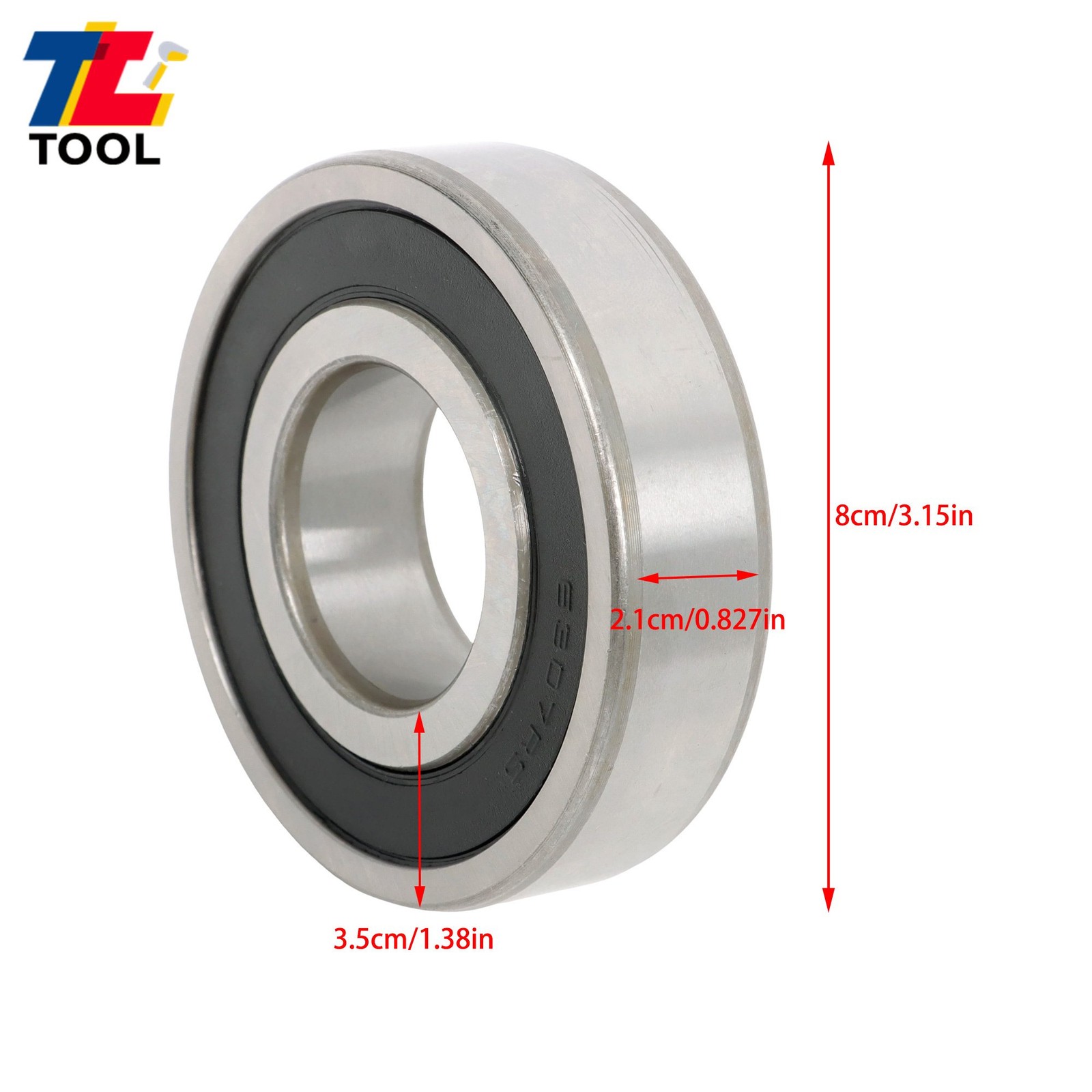 Industrial 6307-2RS Ball Bearing 2 Pack 35x80x21mm Rubber Seal
