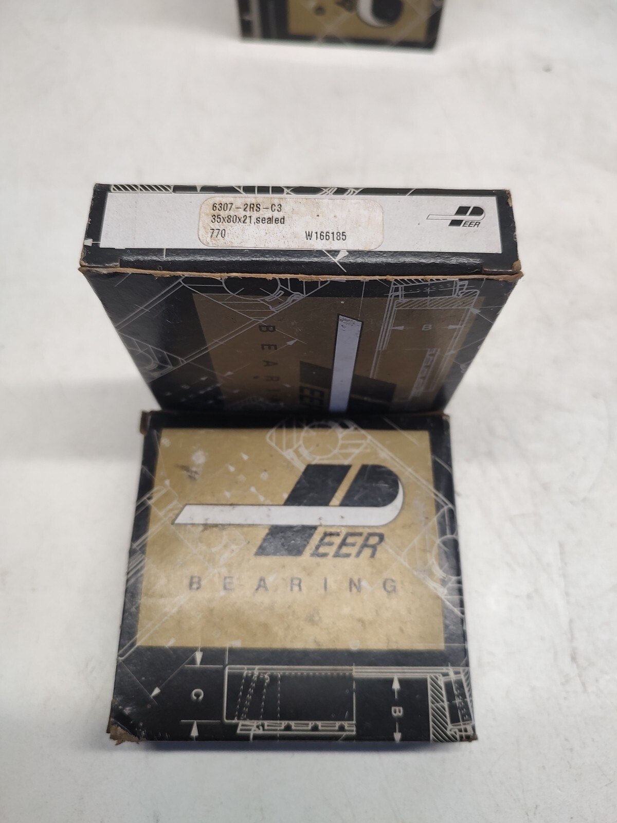 (2ea) Peer 6307 2RS C3 Deep Groove Bearing 35x80x21 Sealed