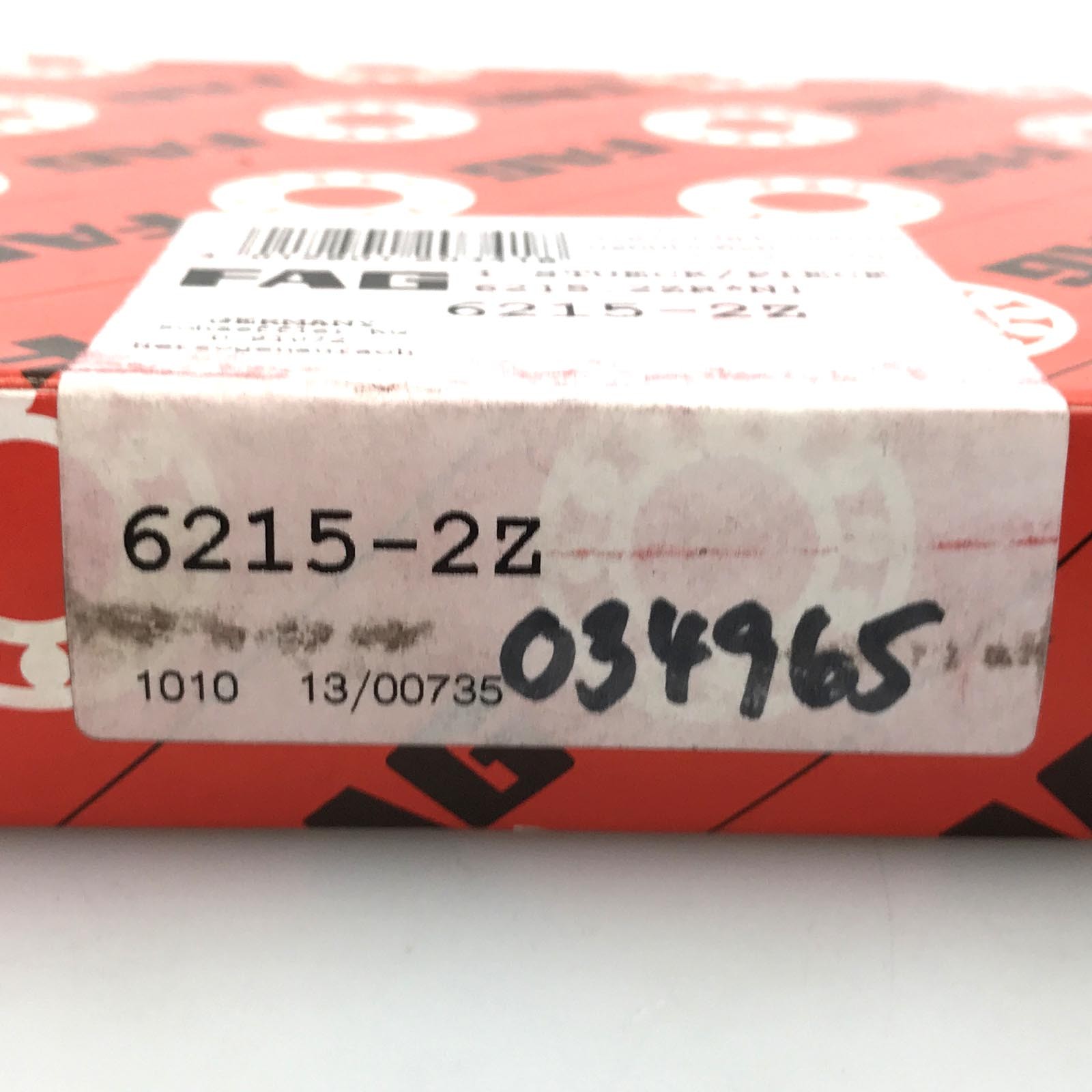 FAG ball bearing deep groove ball bearing 6215-2Z original packaging