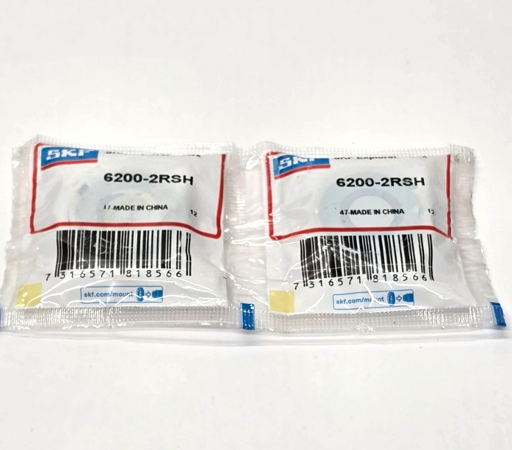 2PACK SKF 6200-2RSH 10X30X9MM Double Rubber Seal Ball Bearings Fits Honda Wheel