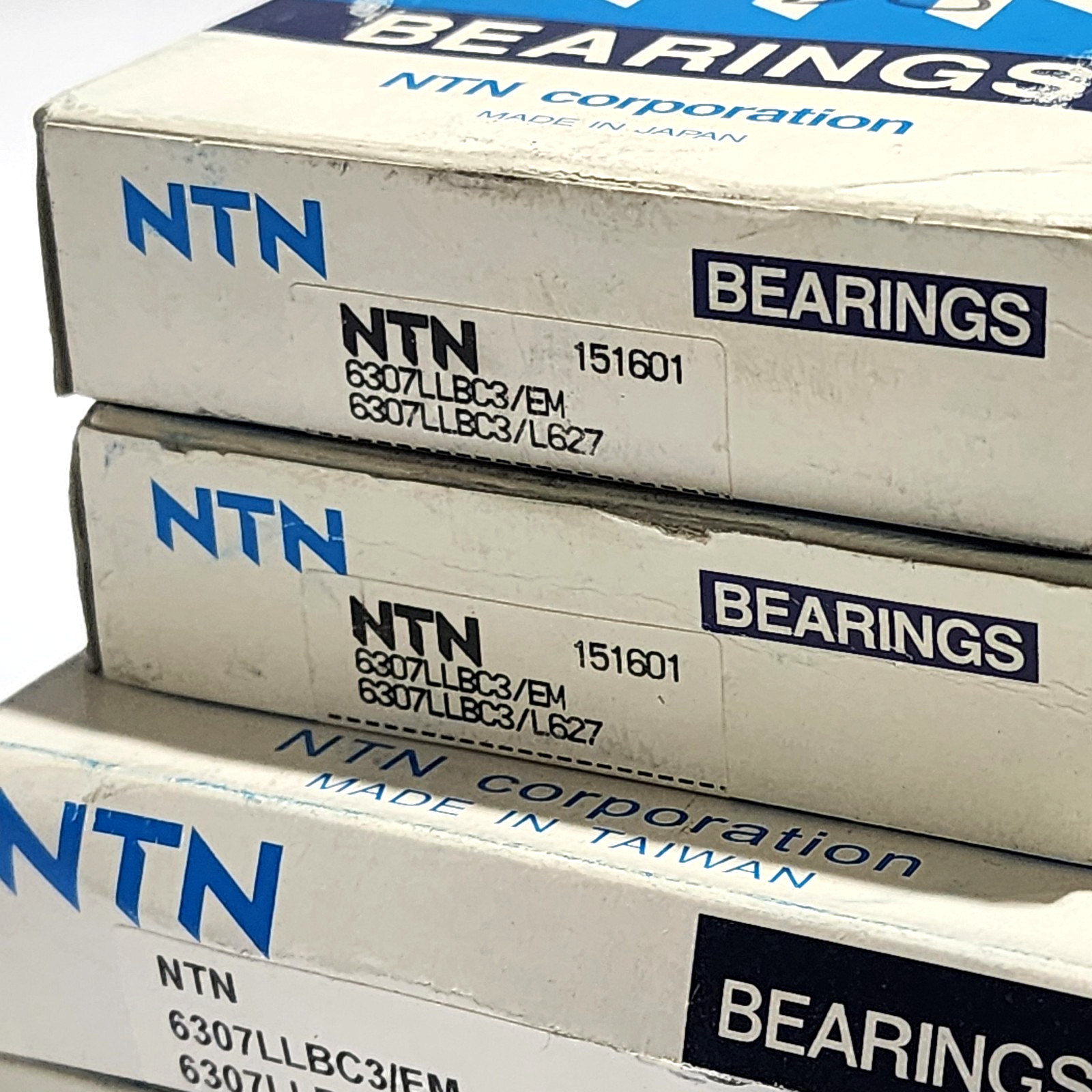 (4pc lot) NTN 6307 LLB C3/EM Deep Groove Ball Bearing, Rubber Sealed 35x80x21 mm