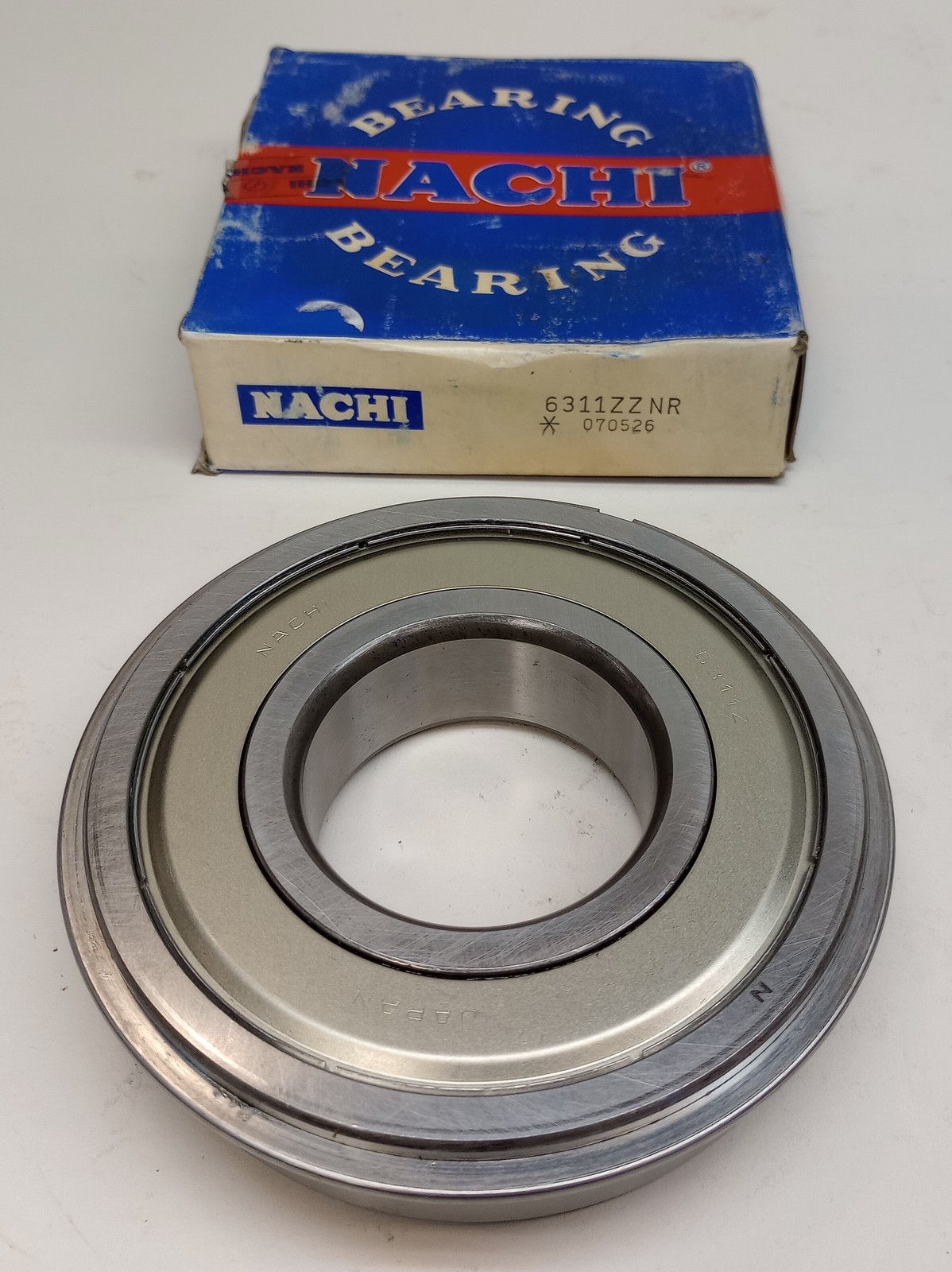 Nachi 6311ZZ NR Ball Bearing Deep Groove 55mm ID X 120mm OD X 29mm W 6311ZZ-NR