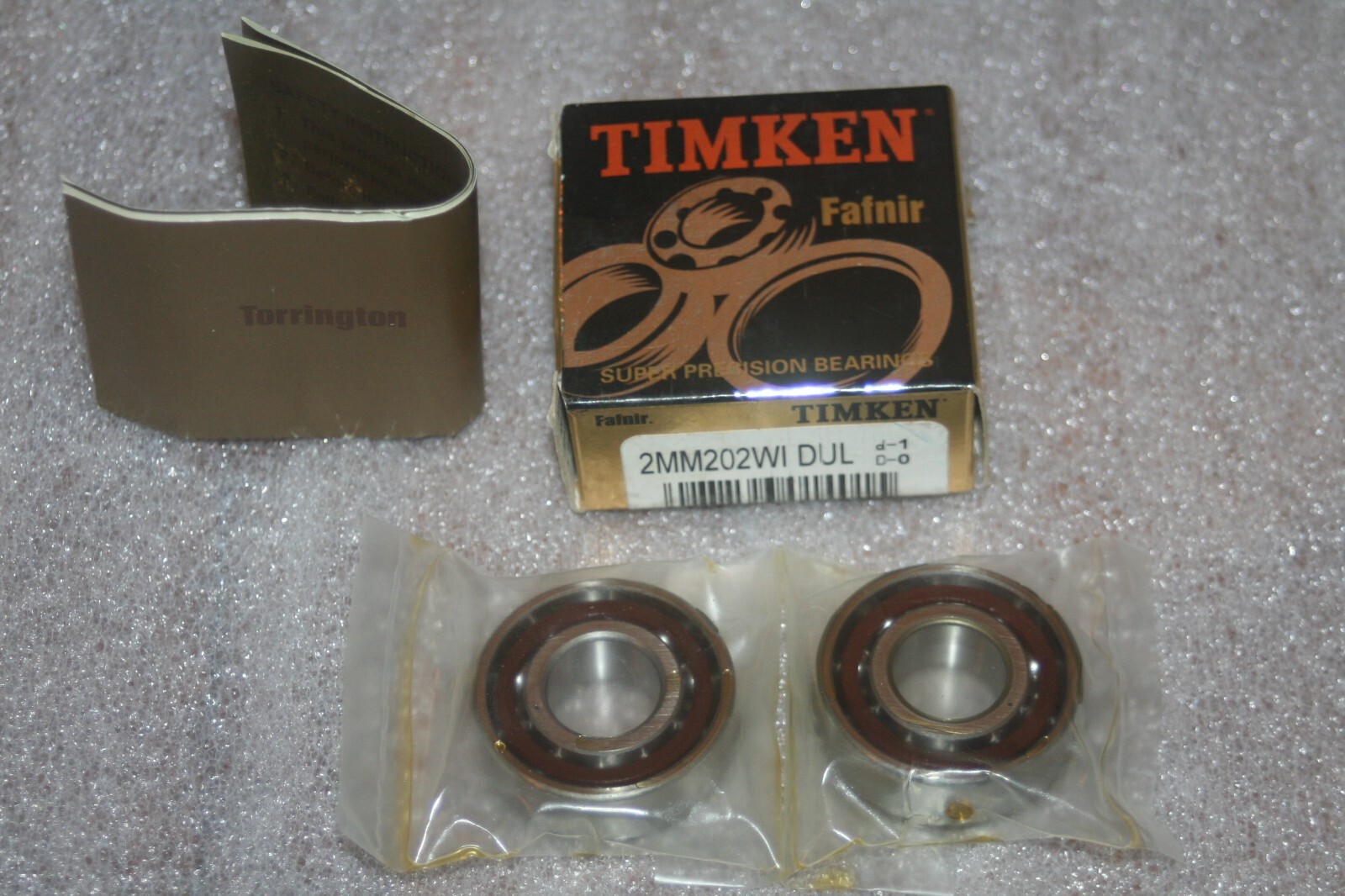 (Set of 2) Fafnir 2MM202WI.DUL Super Precision Angular Contact Bearings * NEW *