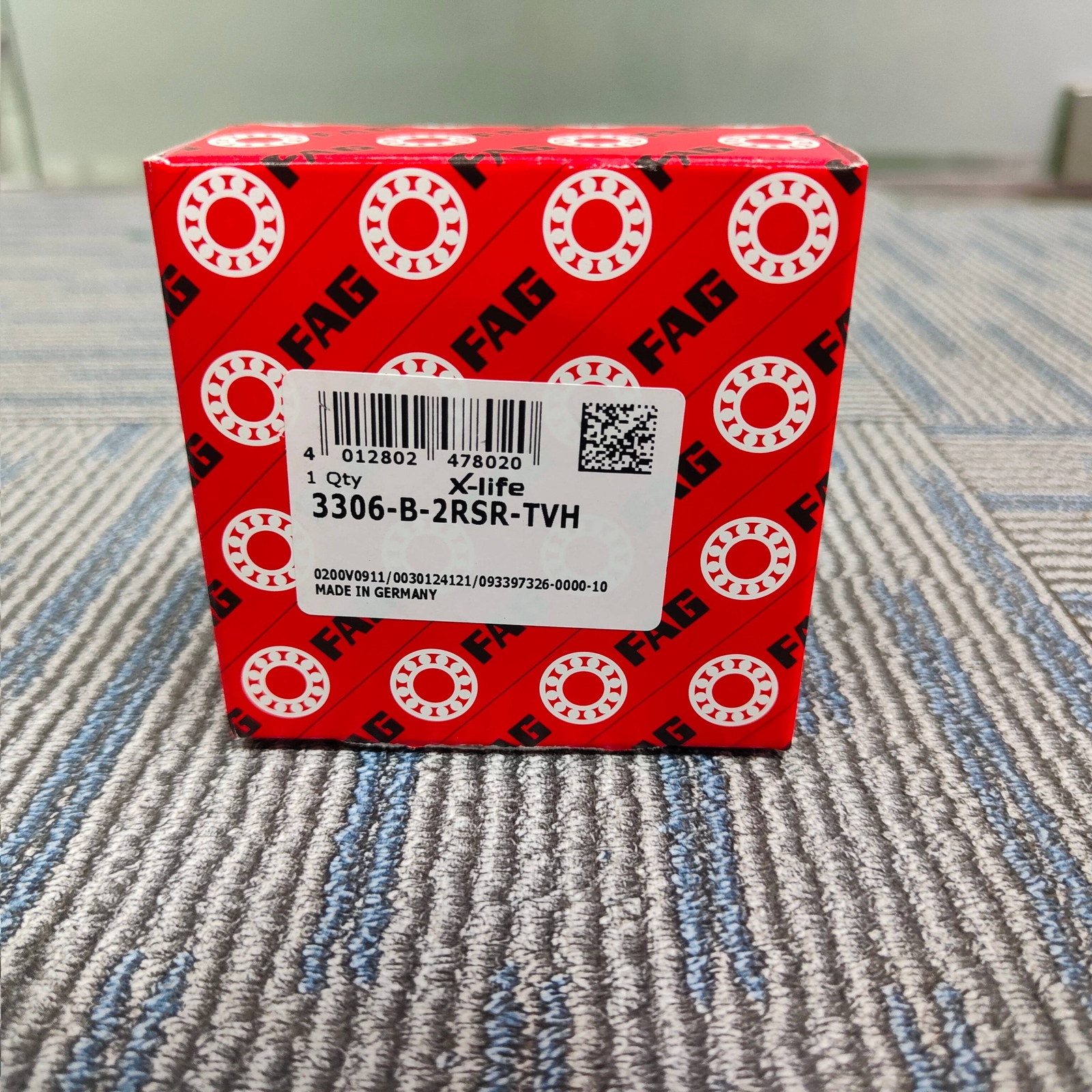 NEW FAG 3306-B-2RSR-TVH DOUBLE ROW ANGULAR CONTACT BALL BEARING USA