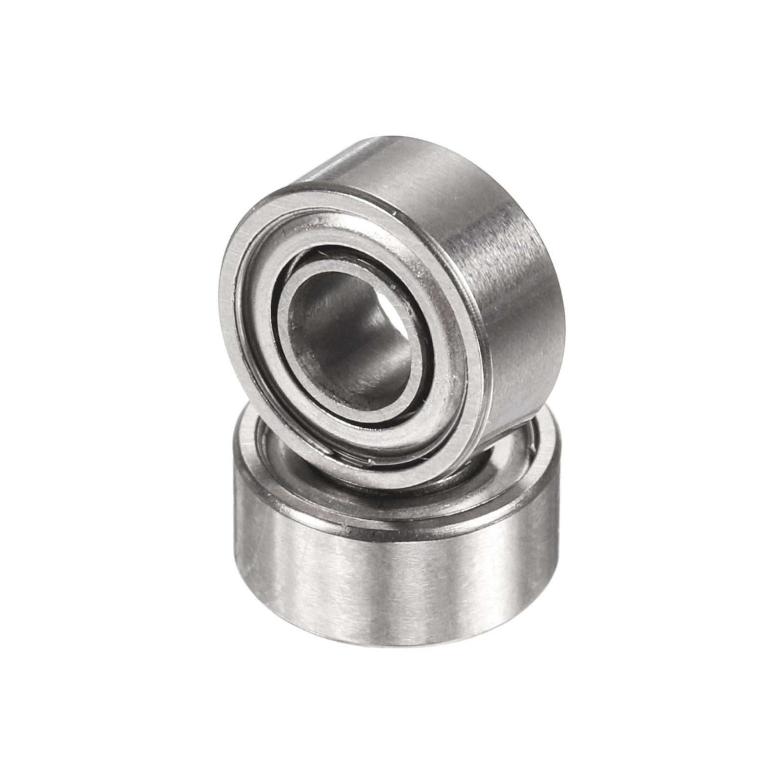 2pcs R2-5ZZ 1/8″ ID x 5/16″ OD x 9/64″ Height Z1 Ball Bearings, Silver Tone