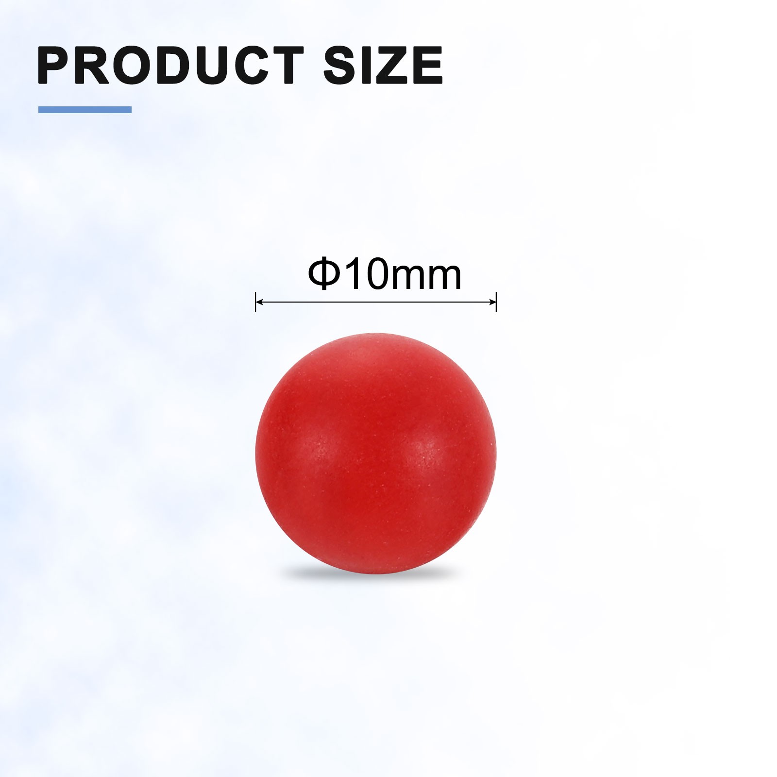 300pcs PP Plastic Bearing Balls 10mm Solid Plastic Ball Red
