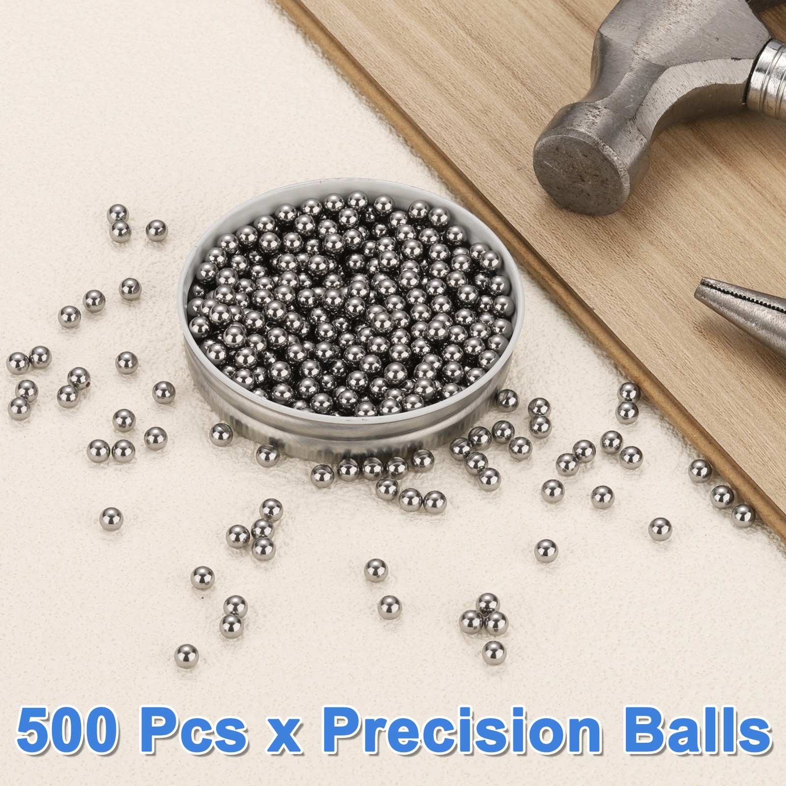 500pcs Precision Balls 5mm Diameter G25 Solid Chrome Steel Bearing Balls