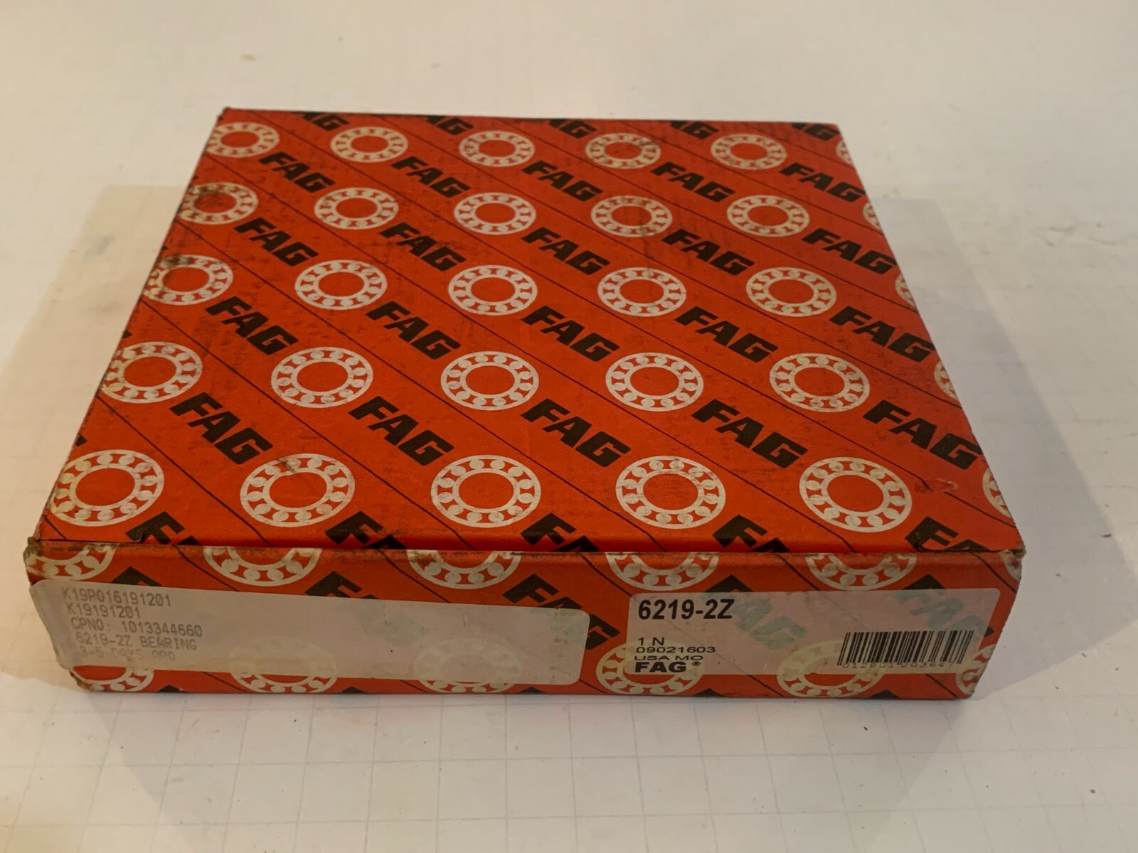 FAG 6219-2Z Double-Shielded Radial Deep Groove Bearing * NEW *
