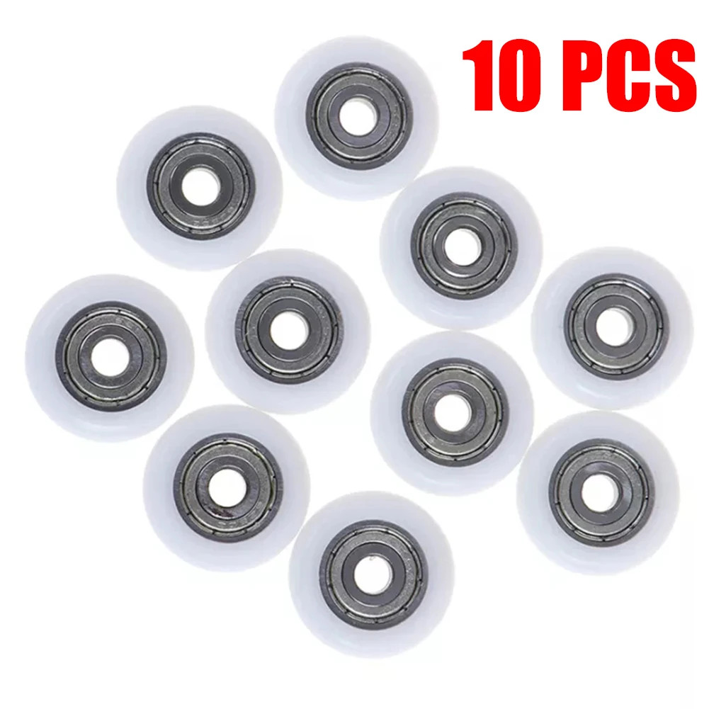 10 Pack U608ZZ Nylon Pulley U-Groove Ball Bearing 23mm Roller Wheel