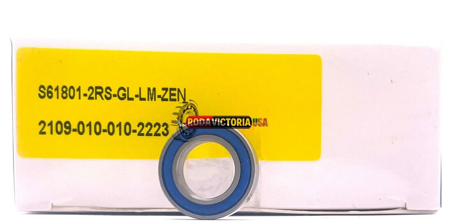 ZEN S61801 2RS Stainless Steel Ball Bearing, Rubber Sealed 12x21x5 mm
