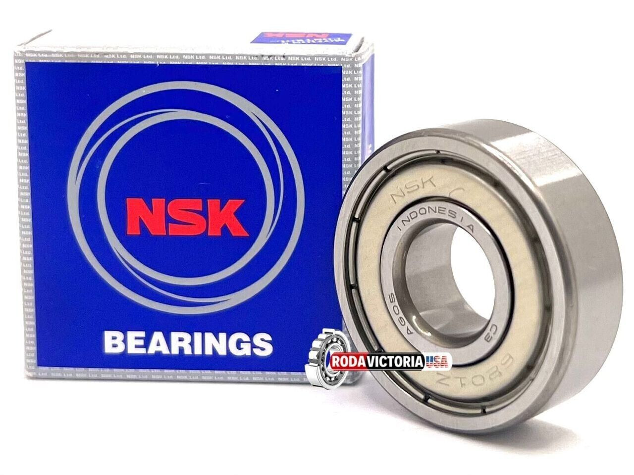 NSK 6201 ZZ DEEP GROOVE BALL BEARING, METAL SHIELDED 12x32x10mm