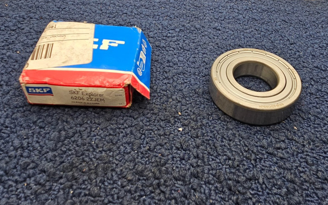 SKF 6206 2ZJEM: Deep Groove Ball Bearing, Round Bore, 30 mm ID FNFP