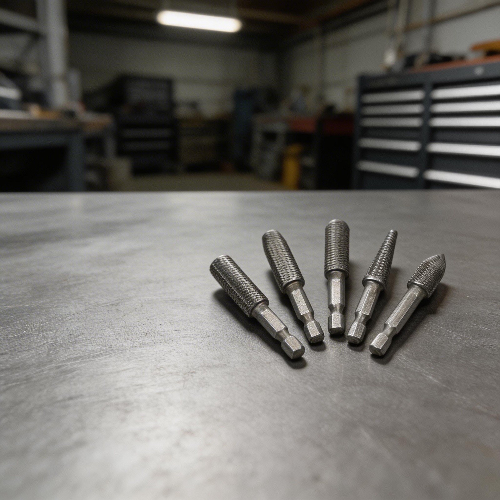 Electric Rotary File Set 5 Pieces for Filing and Grinding Steel Materials