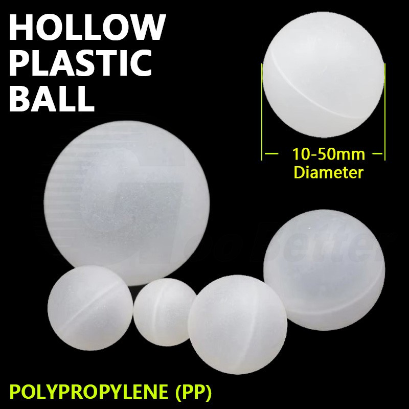 Hollow Polypropylene PP Plastic Ball 10-50mm Precision Floating Ball Lightweight