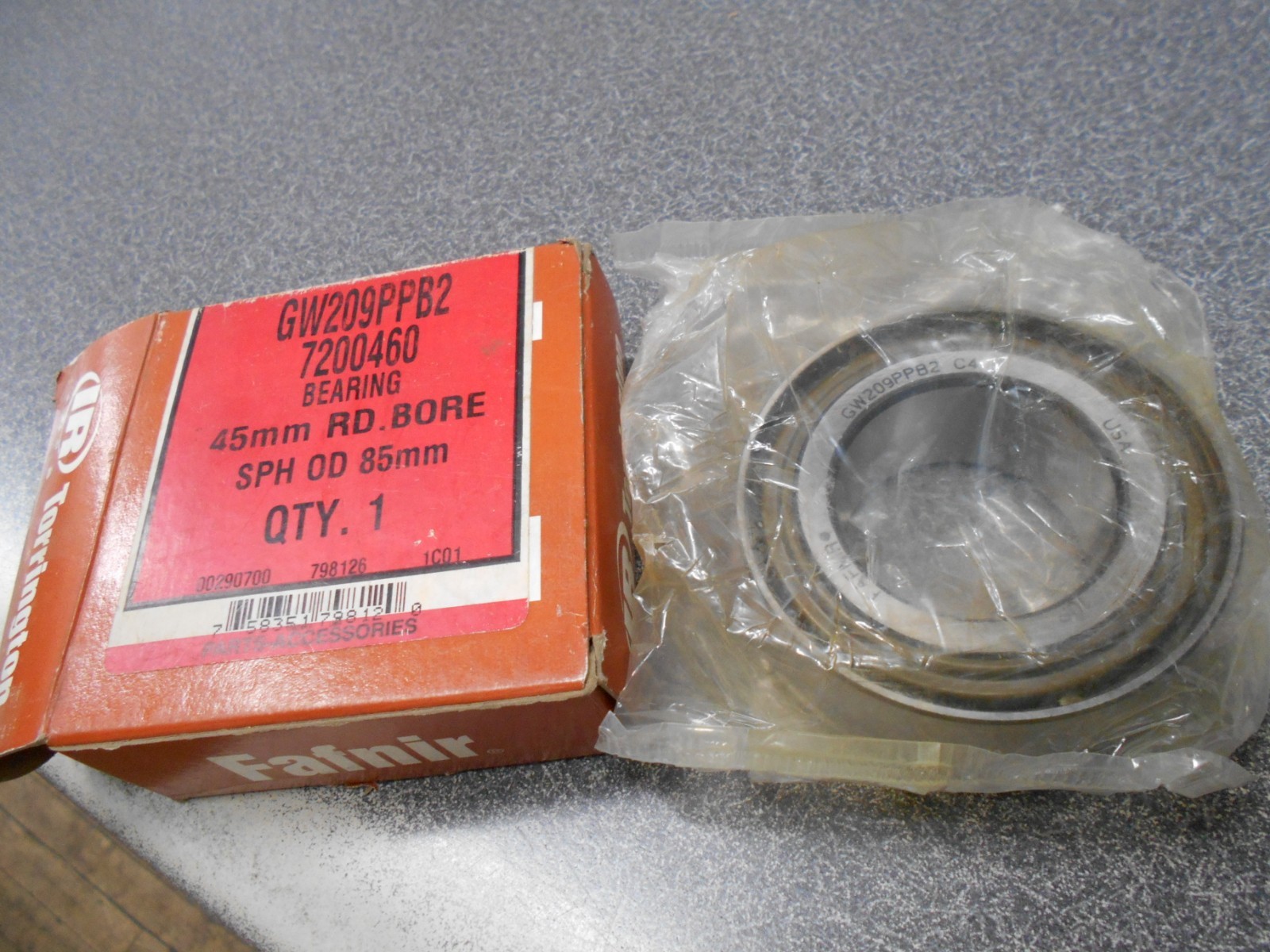 Fafnir GW209PPB2 Spherical Ball Bearing. Implement Bearing. 45mm Round Bore. NOS