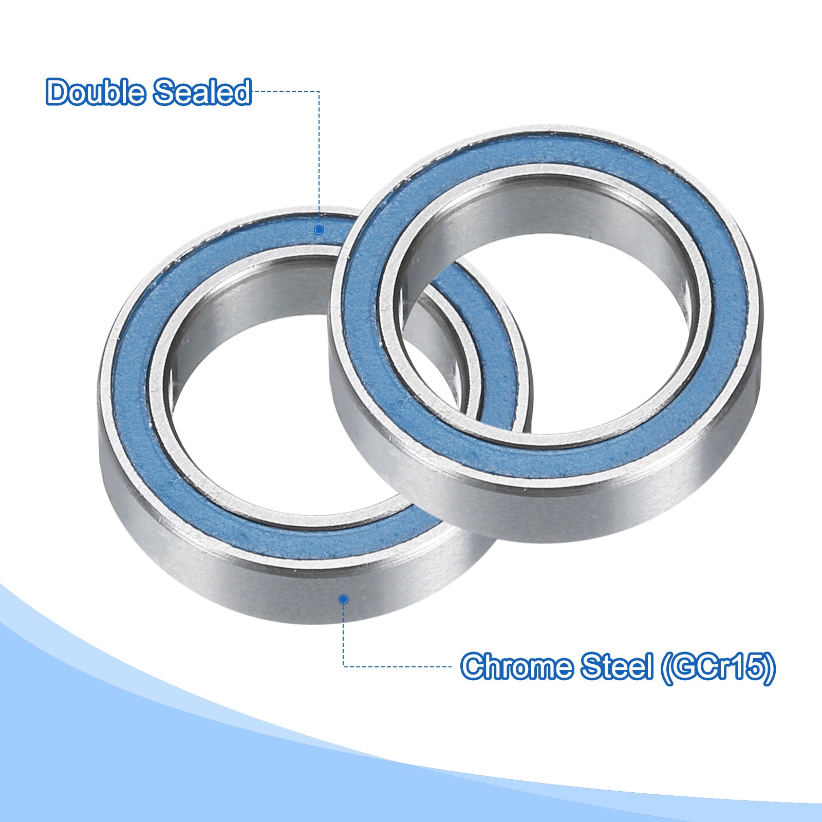 8 ball bearings 6700-2RS 10x15x4mm P6 (ABEC3) blue for [brand]