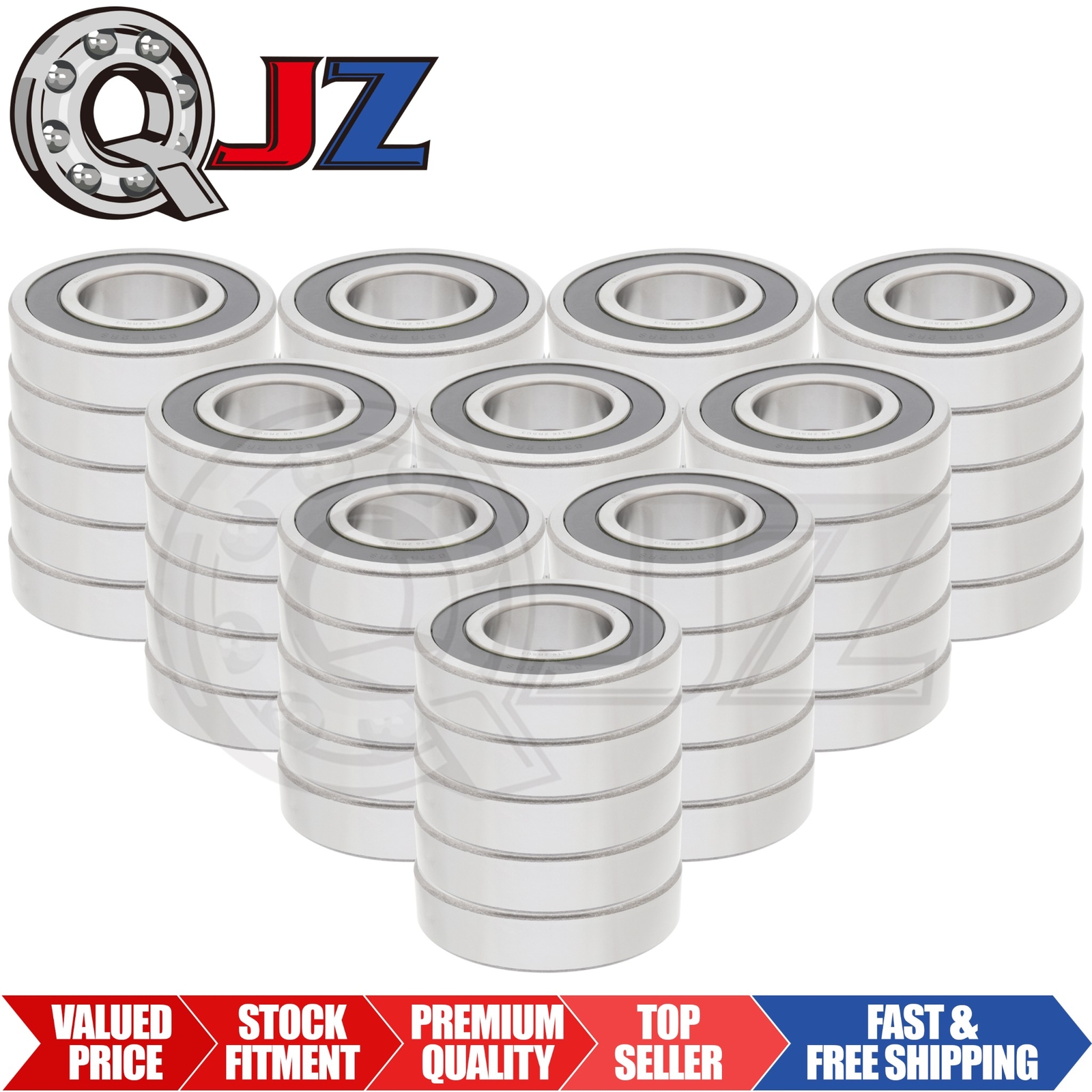 [Qty.50] 6316-2RS Radial/Deep Groove Ball Bearing [80mm ID x 170mm OD x 39mm W]