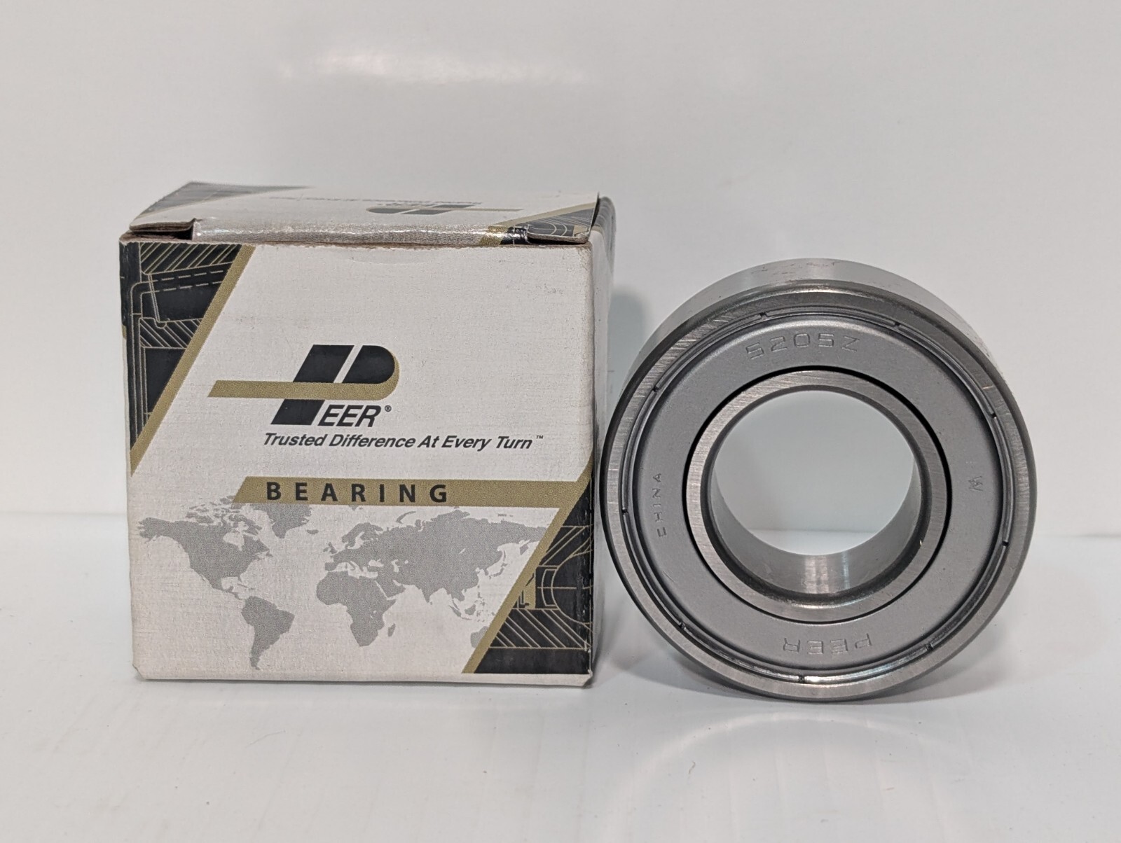 [3] Peer 5205-ZZ Double Row Radial Ball Bearing 25x52x20.638mm 2019R01062