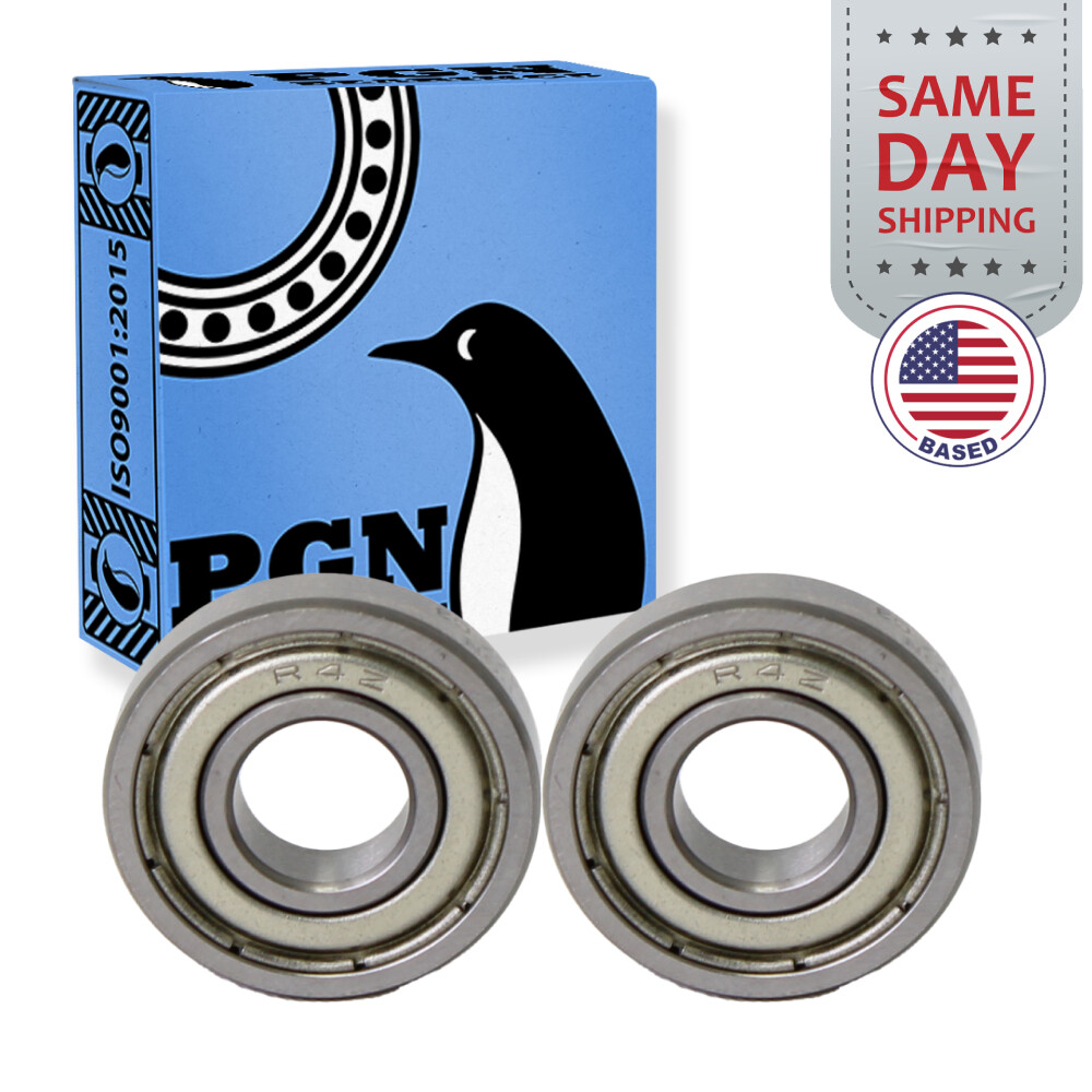 (2) R4-ZZ Premium Metal Shield Ball Bearing C3, 1/4″x5/8″x0.196″, R4z