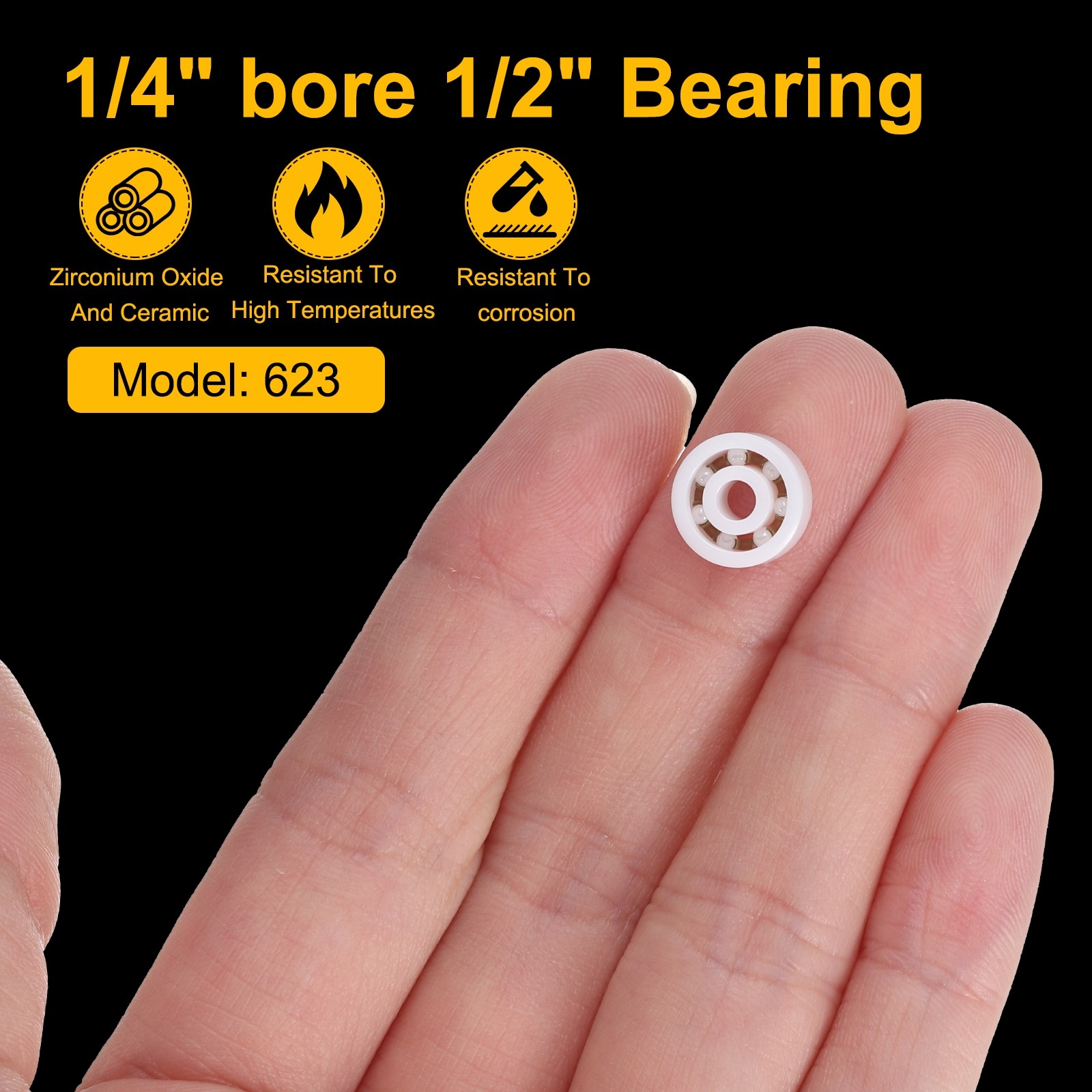 For Full Ceramic Bearing 623 3x10x4mm Miniature Zirconia