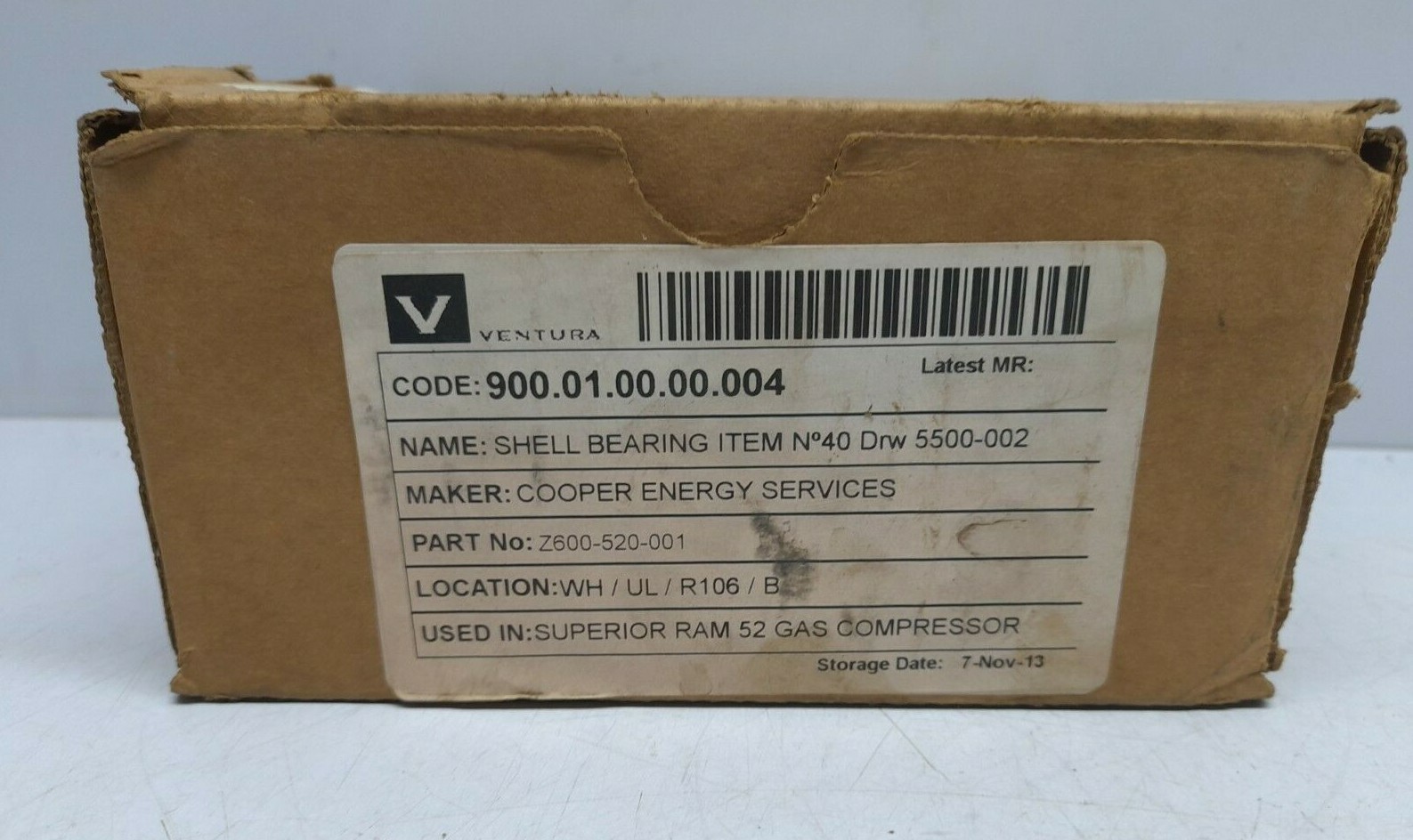 Cooper Energy Services Z600-520-001 Shell Bearing Item N◦40 Drw 5500-002