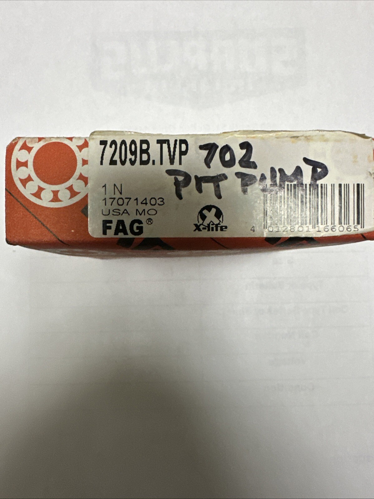 FAG,7209B.TVP,Beaing NEW