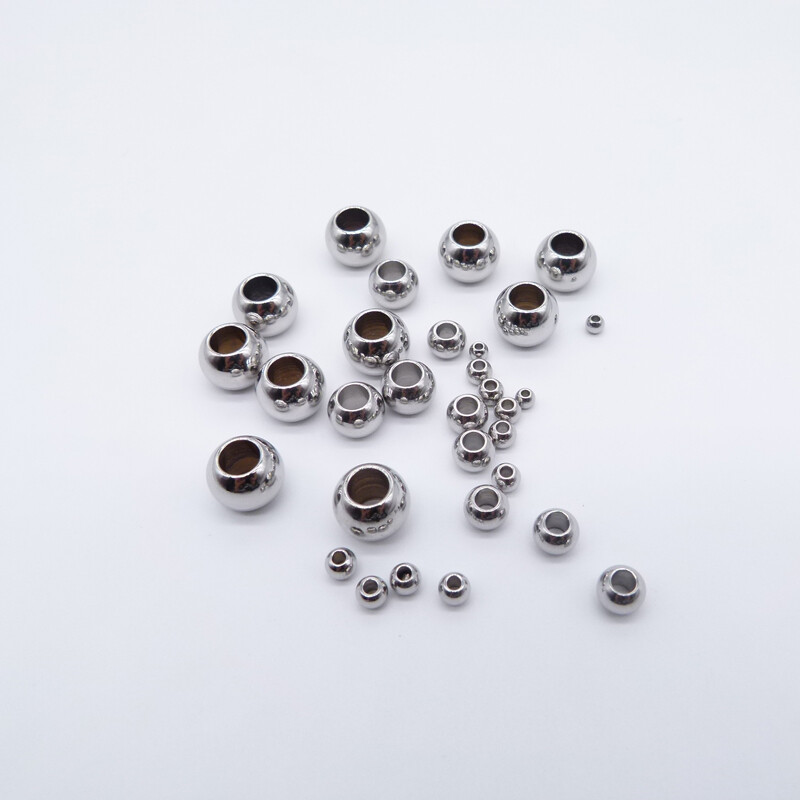 Stainless Steel Ball Bearing Diameter 3-60 mm Open Hole Spacer Bead Smooth Ball