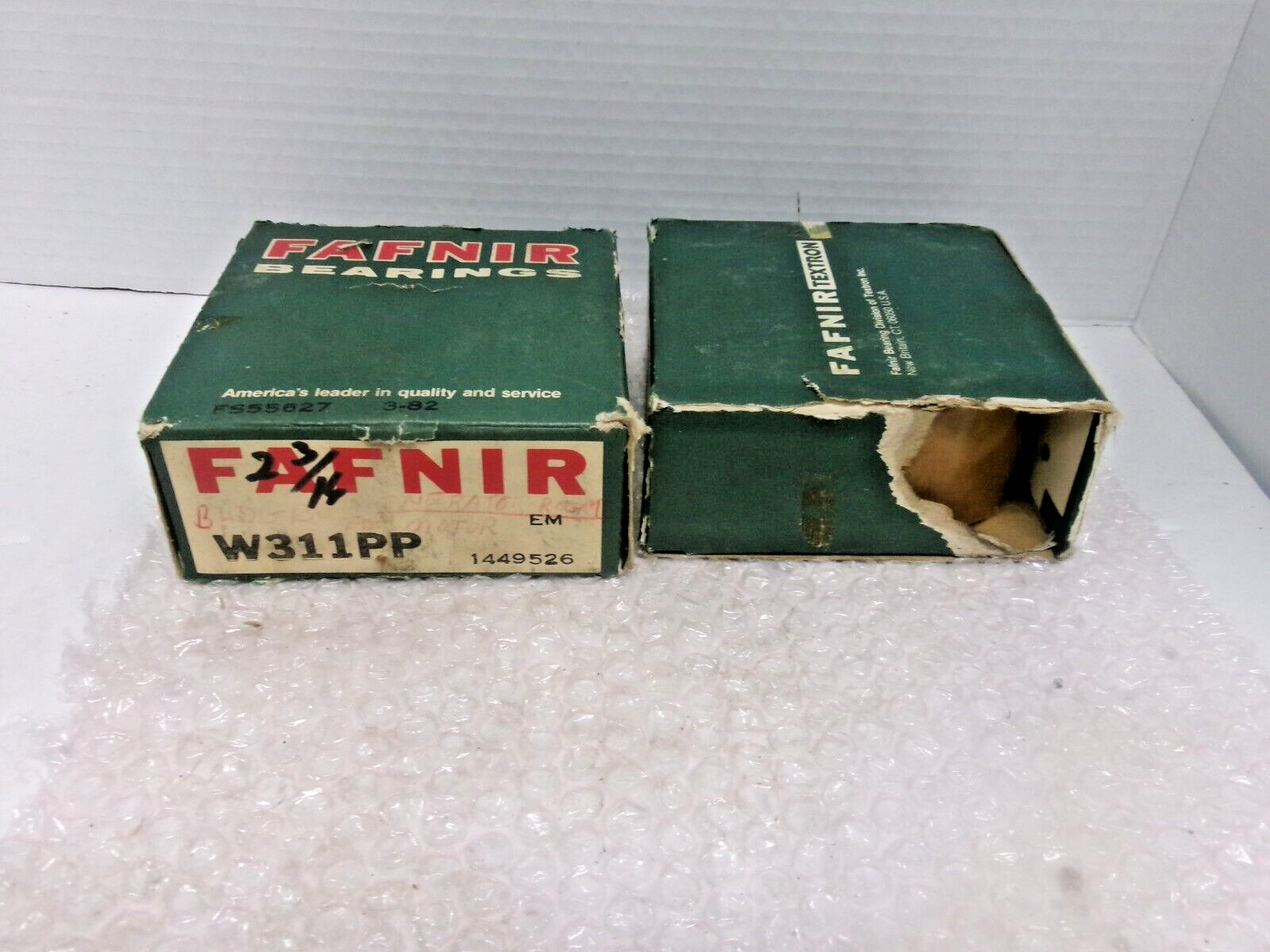 FAFNIR BEARING # W311PP, 2-3/16” (NEW)