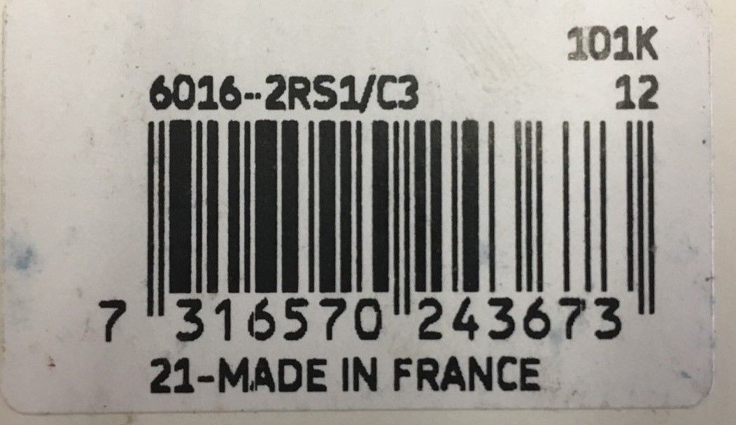 6016-2RS C3 SKF Bearing 80x122x22 (mm)