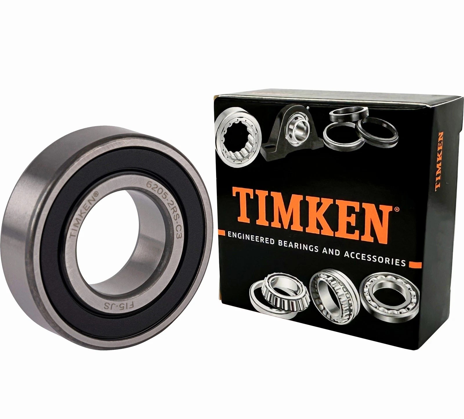 100PCS TIMKEN 6205-2RSC3 6205-2RS 25X52X15MM Double Rubber Seal Bearings