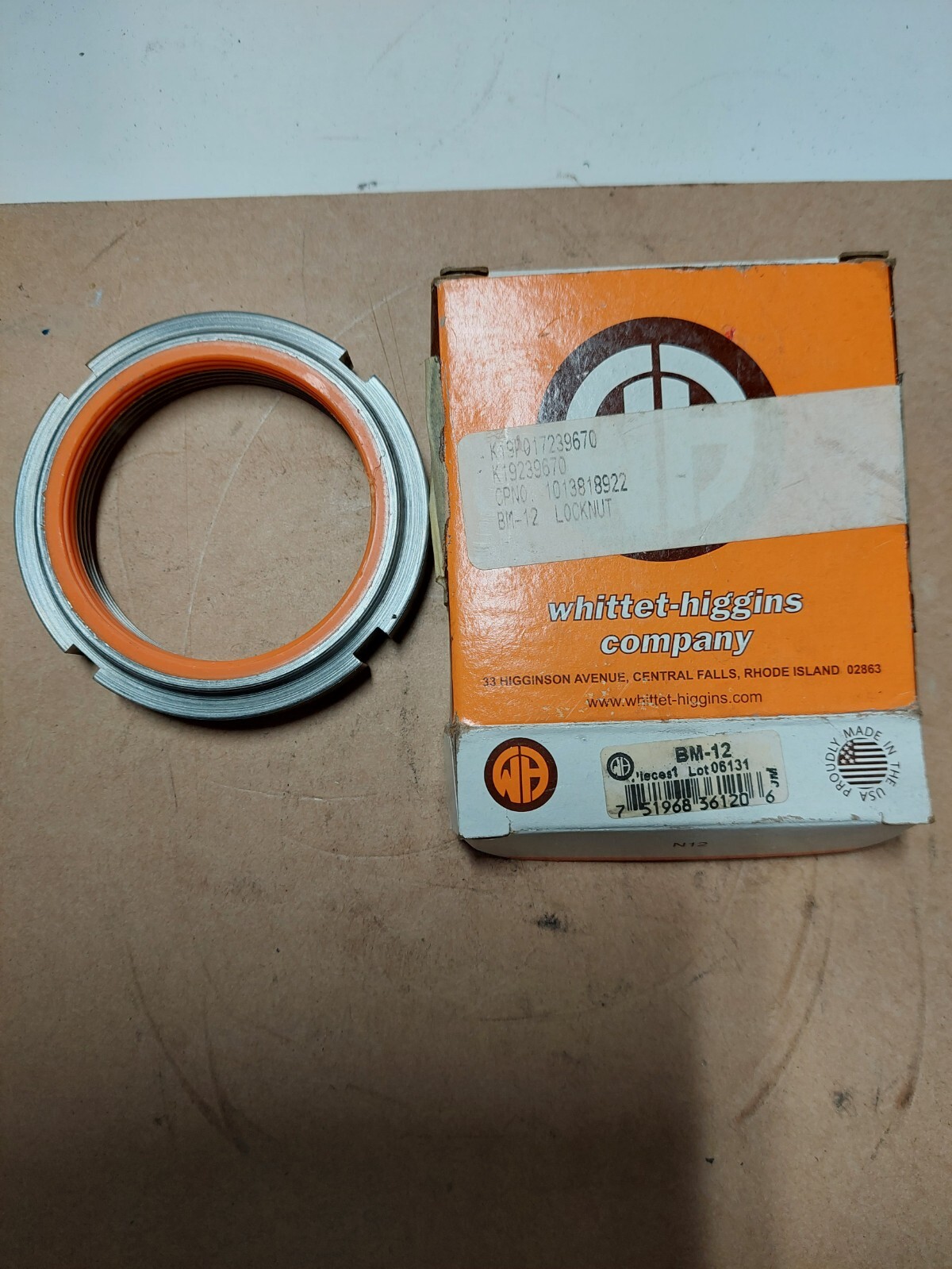 Whittet Higgins High Strength Bearhug Threaded Shaft & Bearing Locknut BM-05