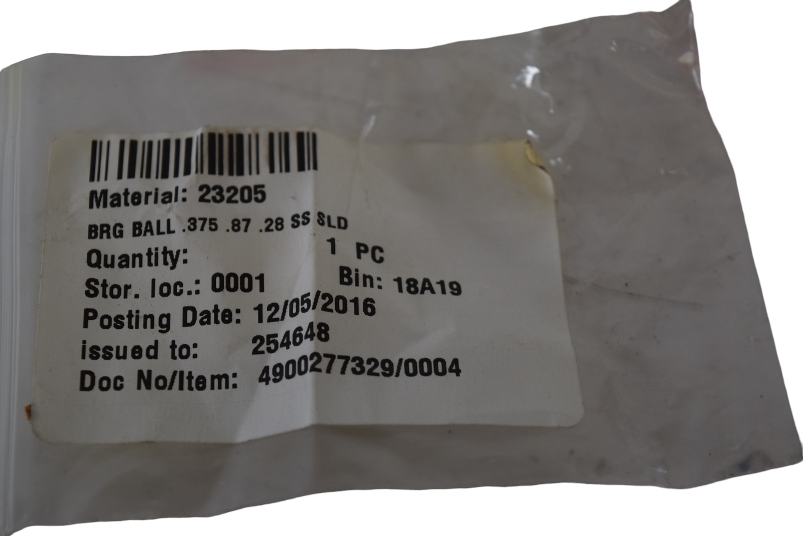 NEW NMB Ball Bearing .375” x .87” x .28” SS SLD