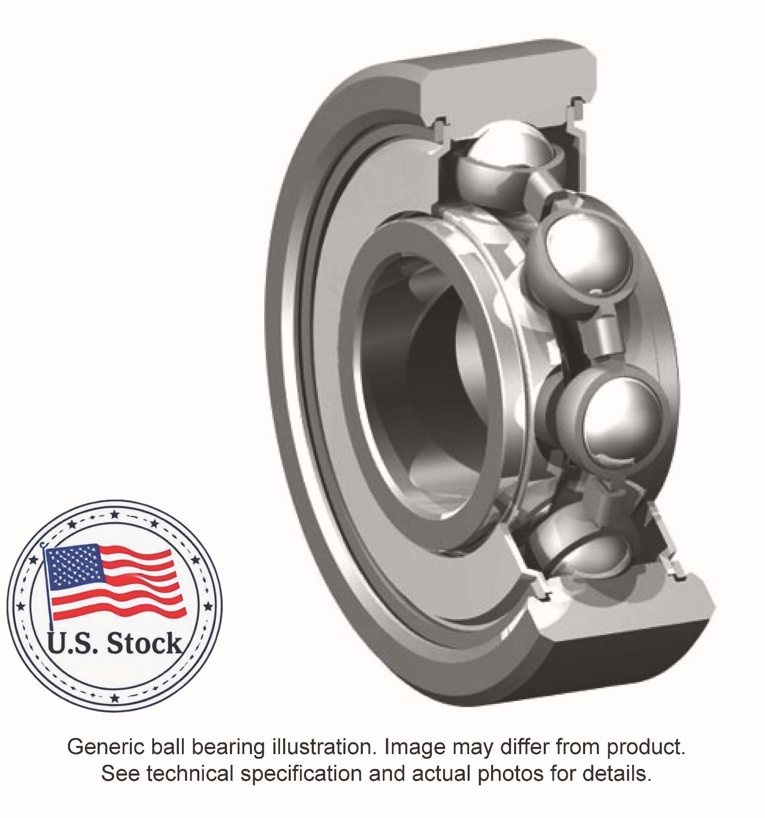 Bearing, Ball, 22×8×7 mm, Double Shield Metal/Rubber, Mini Logo