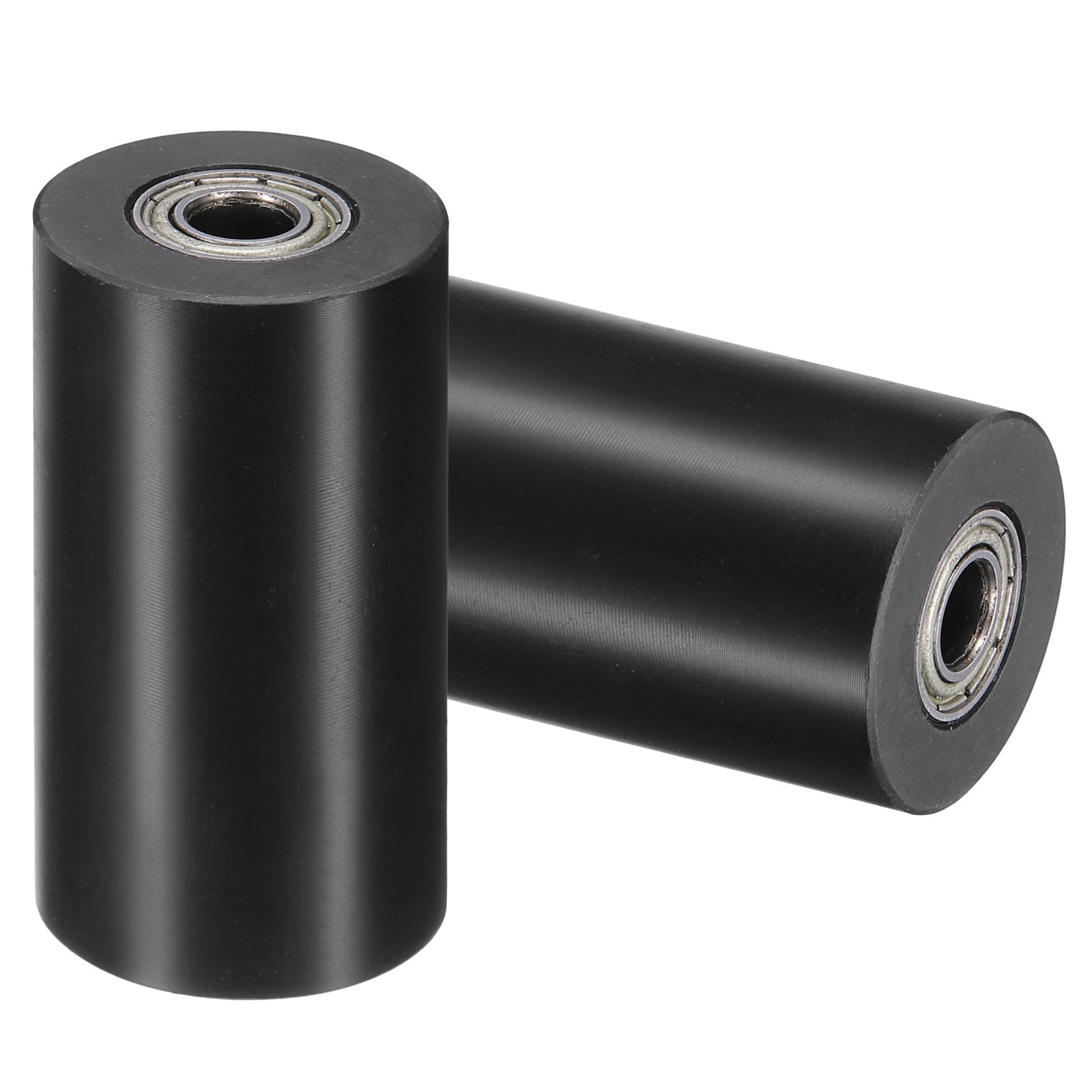 2Pcs POM Roller Wheel with Bearings 1/4″ x 1″ x 2″ Bearing Pulley