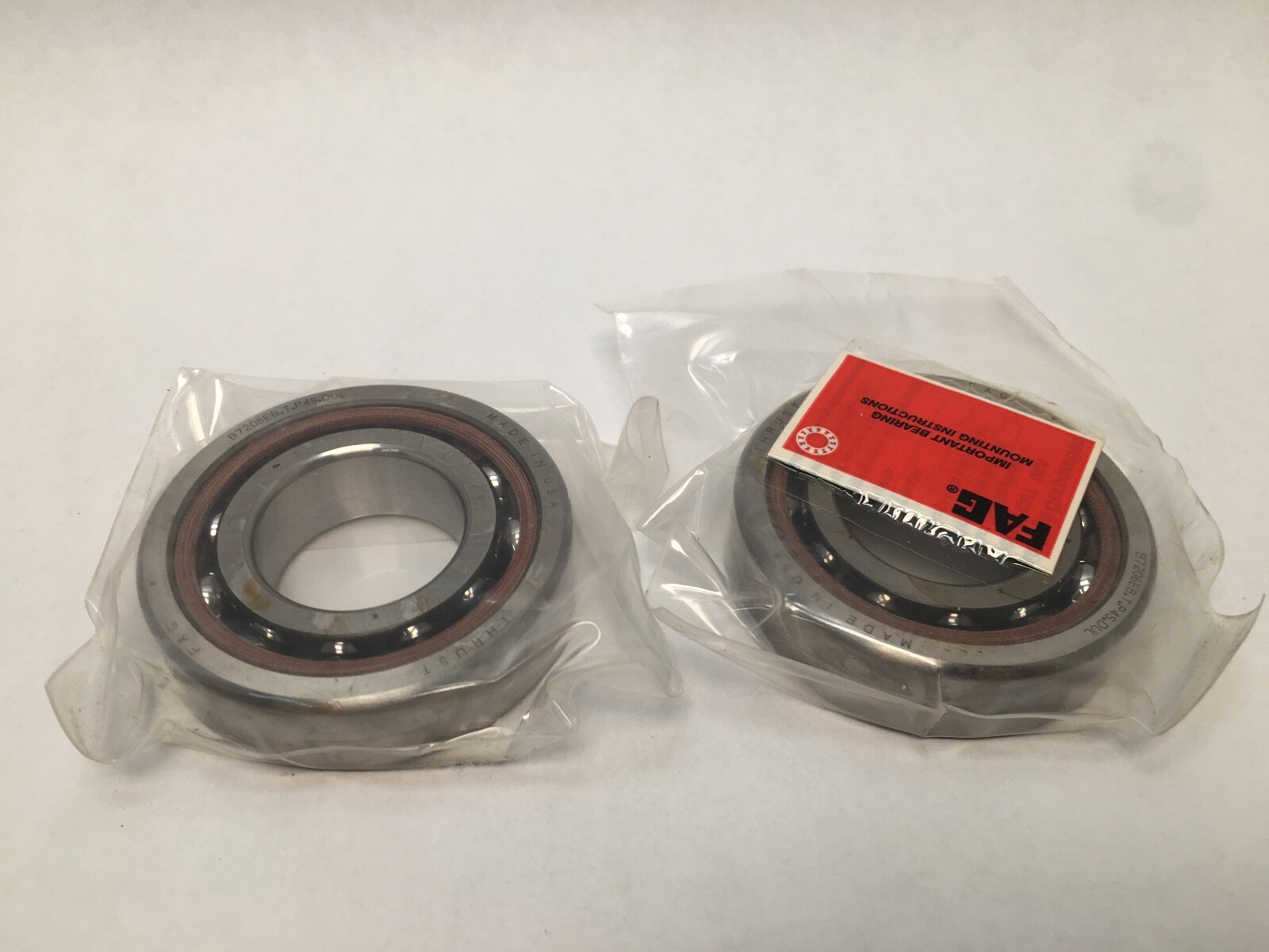 FAG B7206EB.T.P4S.DUL Bearing 30x62x16 mm 7206E B-7206-EB-T-P4S-DUL USA 2 Pcs