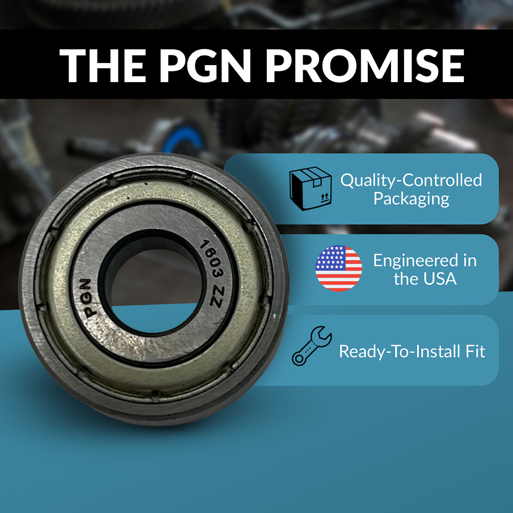 PGN (10 Pack) 1602-2RS Bearing – Lubricated Chrome Steel Sealed Ball Bearing