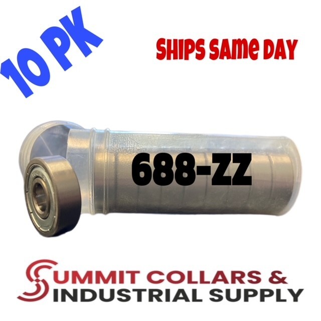 688-ZZ Ball Bearing Supreme Metal Shielded 8x16x5mm (10 PACK)