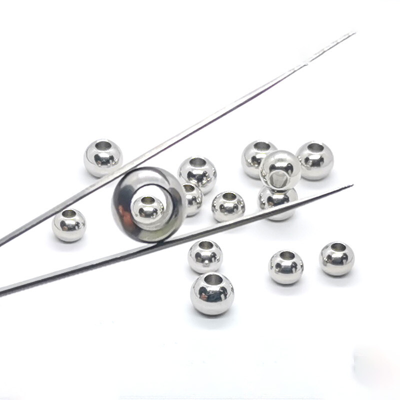 Stainless Steel Ball Bearing Diameter 3-60 mm Open Hole Spacer Bead Smooth Ball