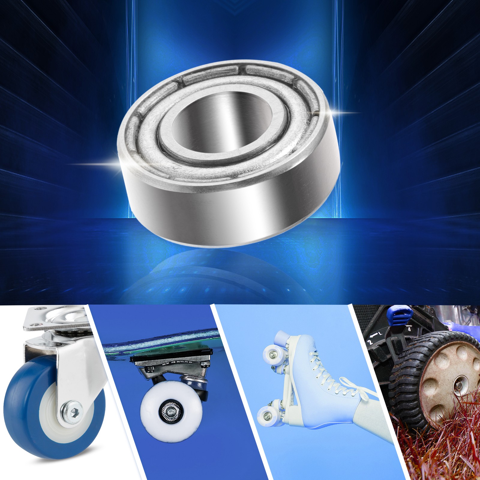 10 Pcs 5x11x4mm Double Metal Shield MR115ZZ Car Deep Groove Ball Bearings