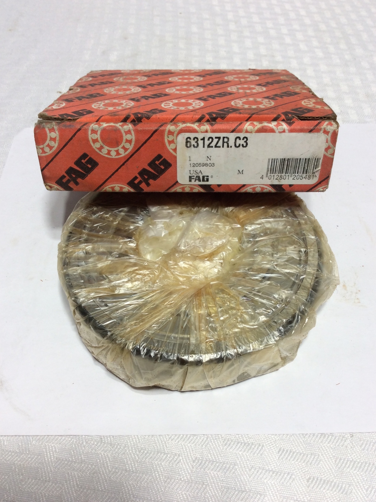 FAG 6312ZRC3 BEARING METAL SEAL 1 SIDE 6312 ZR C3 6312-Z-C3 60x130x31 mm USA