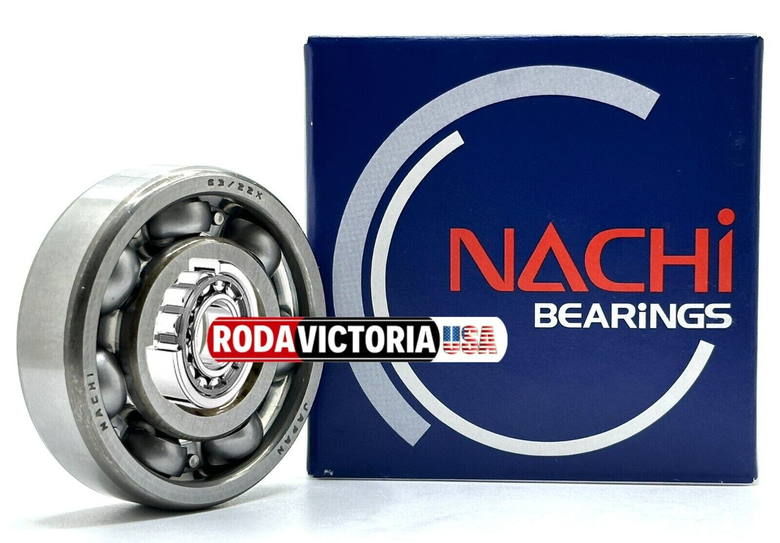 NACHI JAPAN 63/22 C4 BALL BEARING, OPEN TYPE, NO SEALS 22x56x16mm