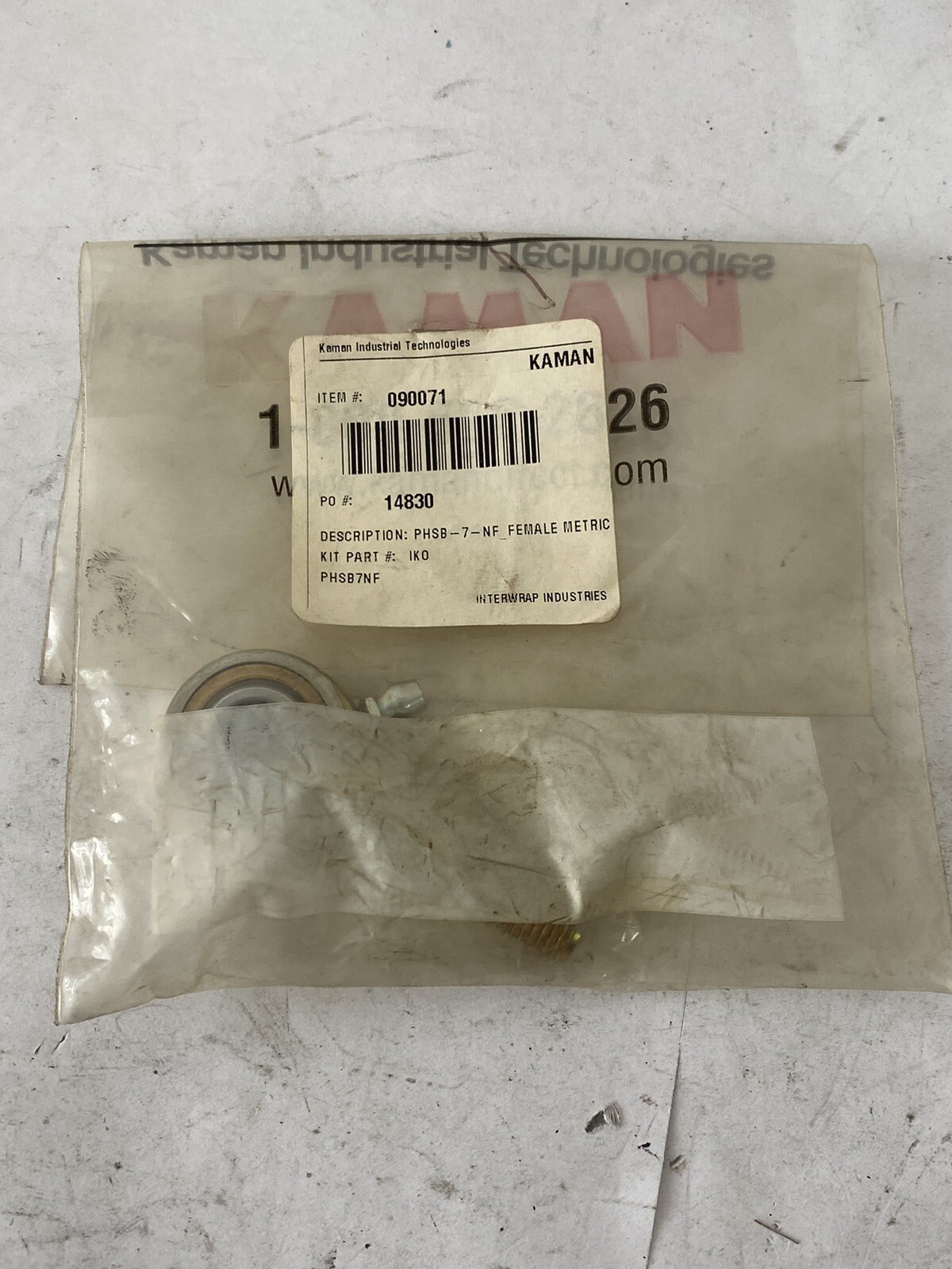 IKO PHSB7 NF Rod End 7/16″-20 RH Thread With Grease Zerk PHSB7NF 7/16″ Bore