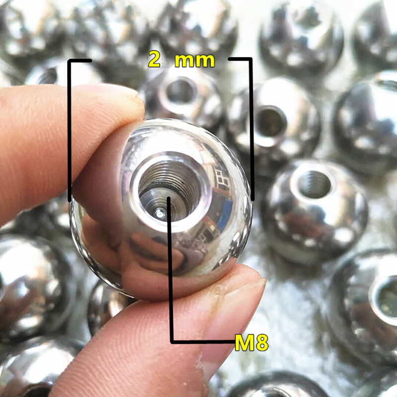 M6-M8 Half-Hole Thread Ball Bearing Stainless Steel Threaded Round Steel Beads