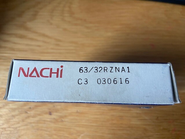 Nachi 63/32RZNA1 C3 single row ball bearing