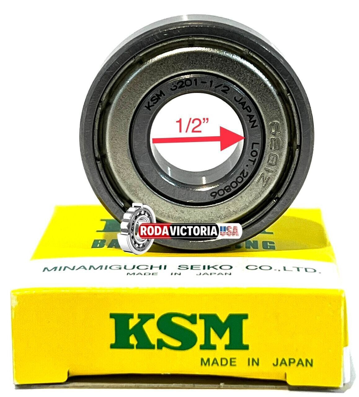 KSM 6201-8-ZZ MADE IN JAPAN Sealed Bearing 1/2″ Inch x 32mm x 10mm Ball Bearings