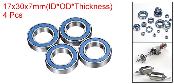 4Pcs 6903-2RS Deep Groove Bearing 17x30x7mm Double Sealed Chrome Steel P5