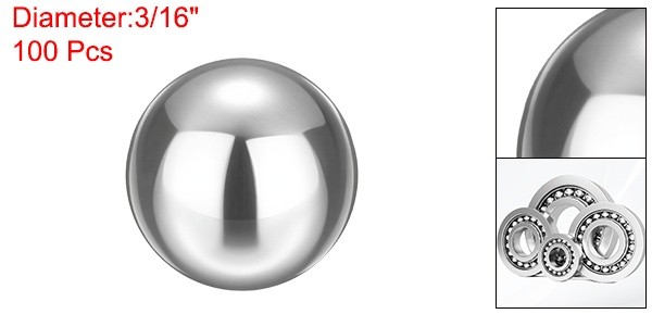 100 Pcs Mirror Polished 3/16″ Bearing Ball 316L Stainless Steel G200 Precision
