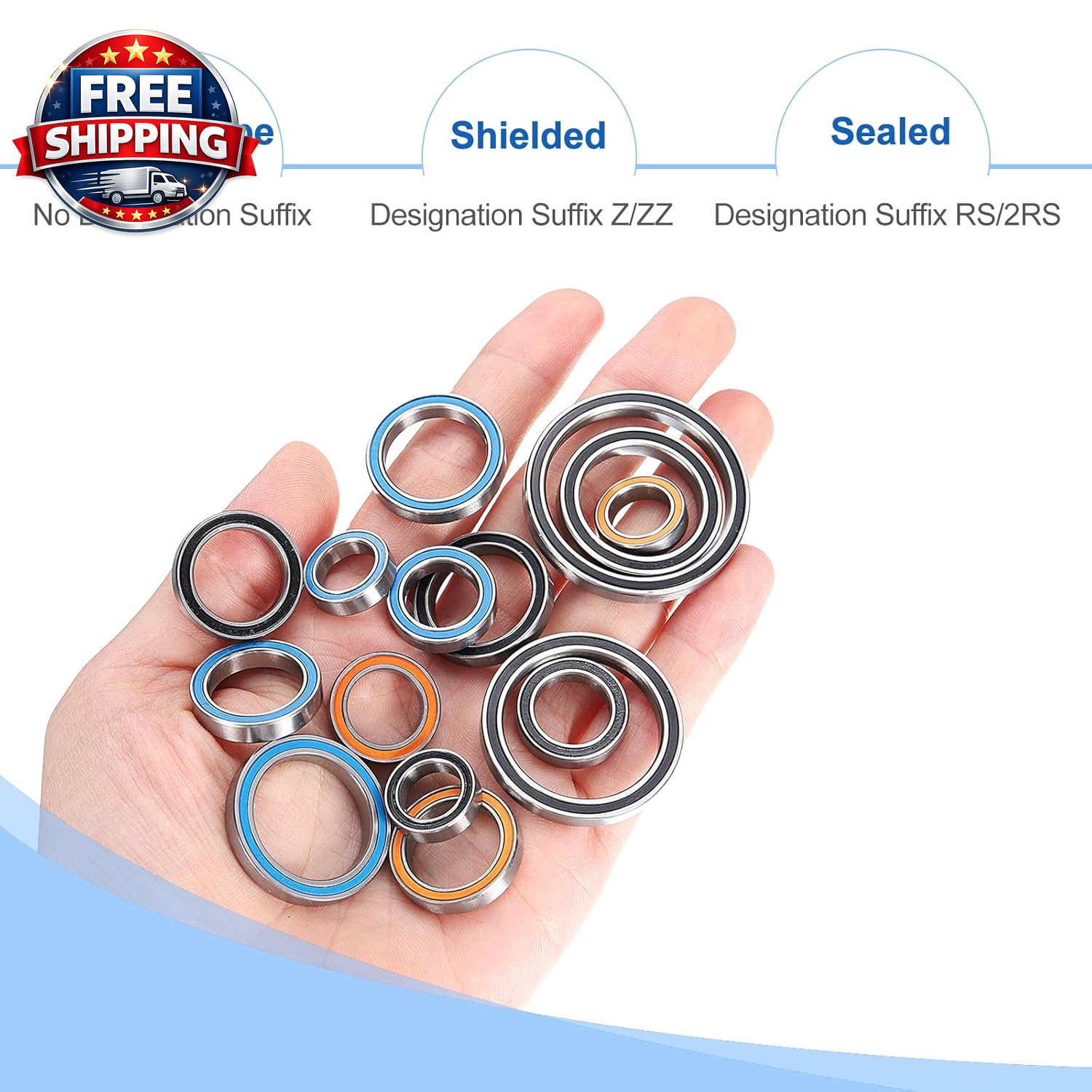 8Pcs 6700-2RS Deep Groove Ball Bearings 10X15X4Mm Chrome Steel Bearing D