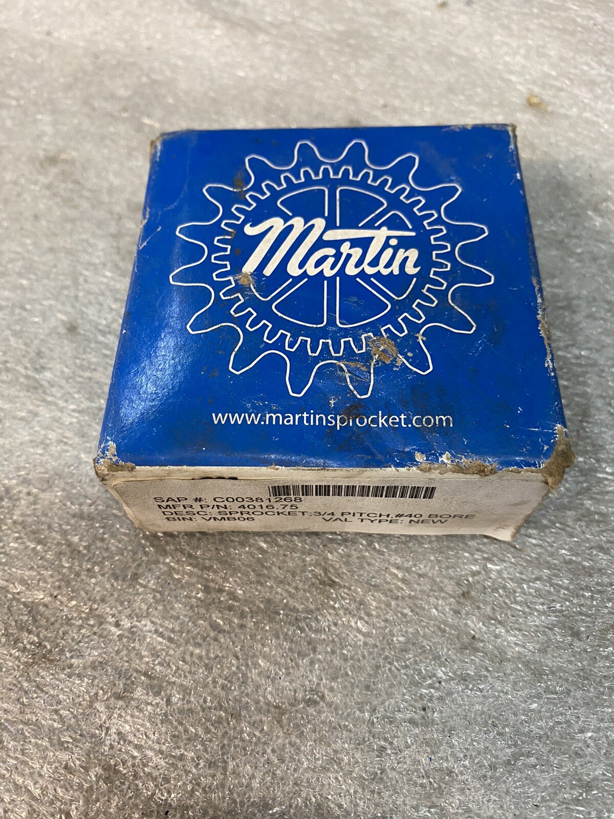 Martin 4016.75 Roller Chain Sprocket 16T #40 3/4 Bore Power Transmission Drive